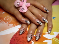 Fekete Fehér Akril Díszítés